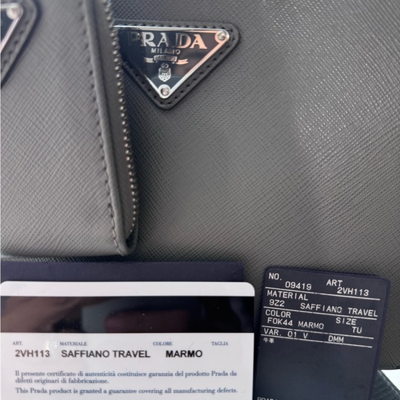 Prada Gray Women's Bag with Matching Wallet - Picture 4 of 17